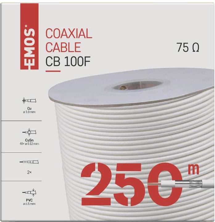 Image du produit Emos Câble coaxial CB100F, 250m (Câble d'antenne)