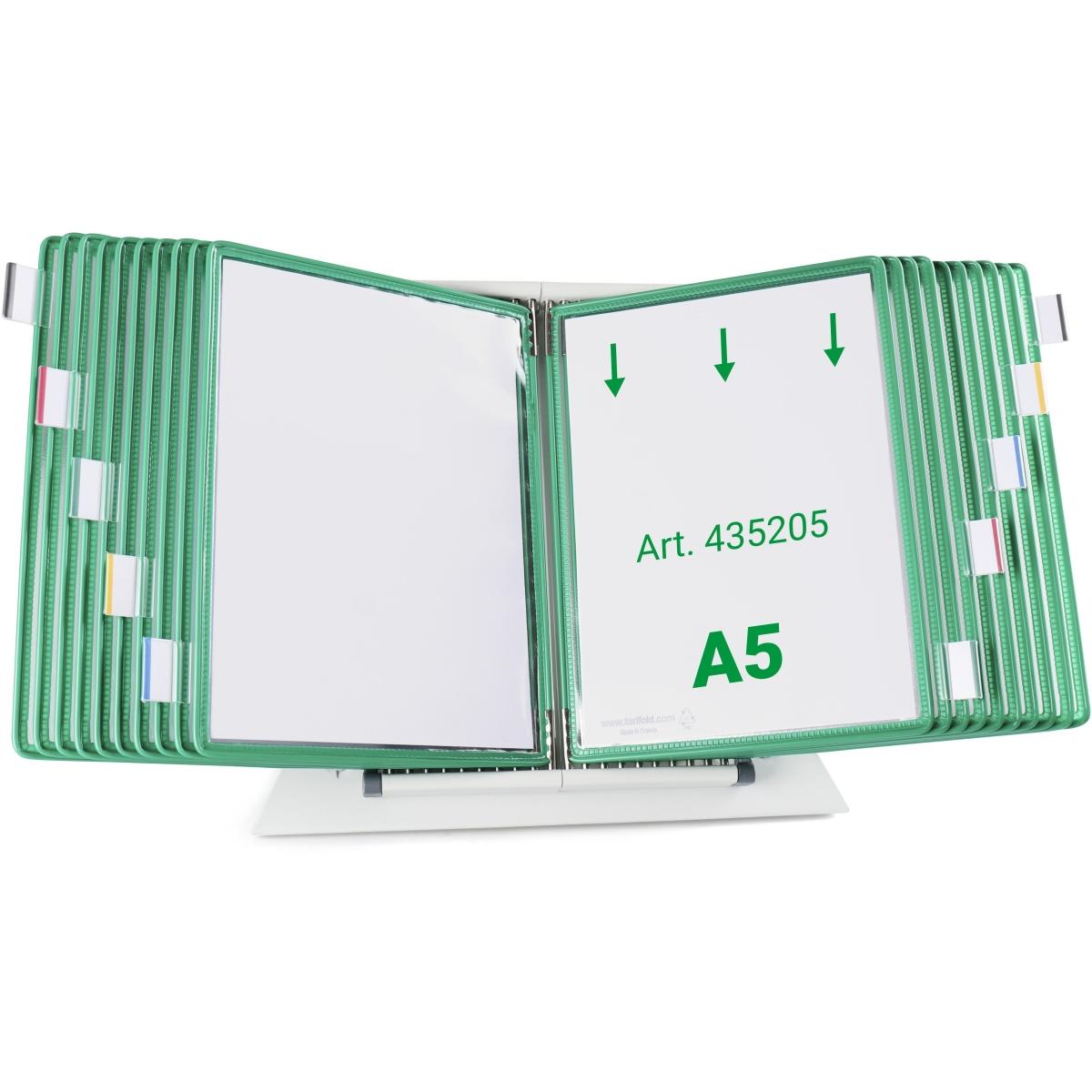Tarifold, Informationsschild, Sichttafelsystem 435205 DIN A5 grün mit 20 St. Sichttafeln