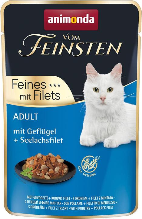 Produktbild animonda Vom Feinsten Geflügel & Seelachsfilet, 85g (Adult, 1 Stk., 85 g)
