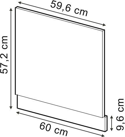 Produktbild Vicco Geschirrspülblende R-Line, Weiss Landhaus/Goldkraft Eiche, 60 cm ohne Arbeitsplatte