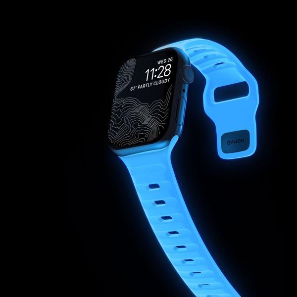 Actual product image Nomad Sport Band 38/40/41mm Icy Blue Glow (Fluororubber (FKM))