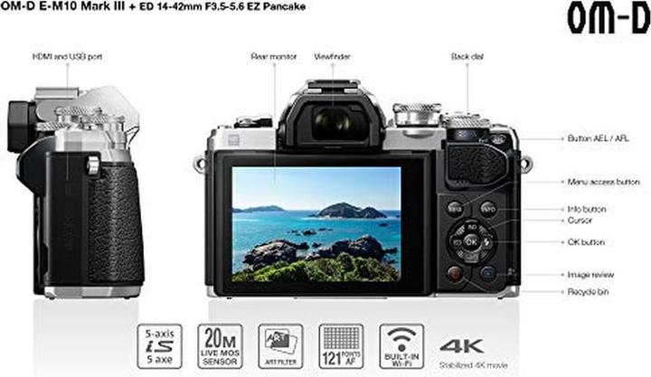 Productafbeelding Olympus OM-D E-M10 III Kit (14 - 42 mm, 16.10 Mpx, Micro Vier Derde)