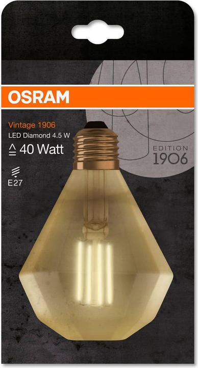 Produktbild Osram Vintage 1906 Led Special Shapes (E27, 4.50 W, 470 lm, 1 x, E)