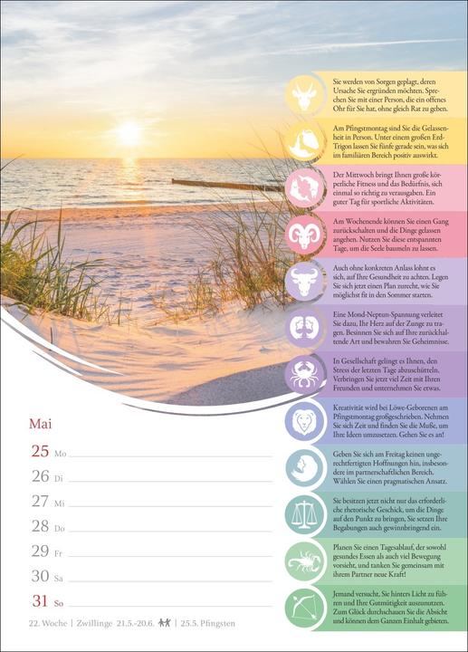 Produktbild Harenberg Horoskope Wochenkalender 2026 - Wochenkalender mit Prognosen für alle Sternzeichen