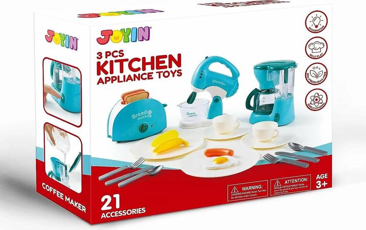 Image du produit Activity Board Küchenzubehörset für Kinder, Spielzeug für die Küche, Kaffeemaschine, Mixer, Toaster mit