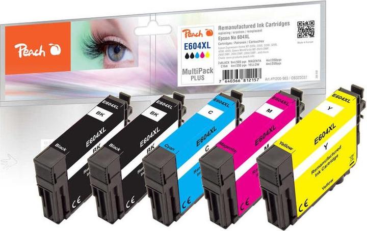 Produktbild Peach Epson Patrone Epson Nr.604XL MultiPackPlus remanufactured (BK, C, M, Y)