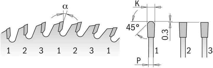 Productafbeelding CMT 295.096.12M Spezialsägeblatt Melamin/Formica 300 x 30 x 96T