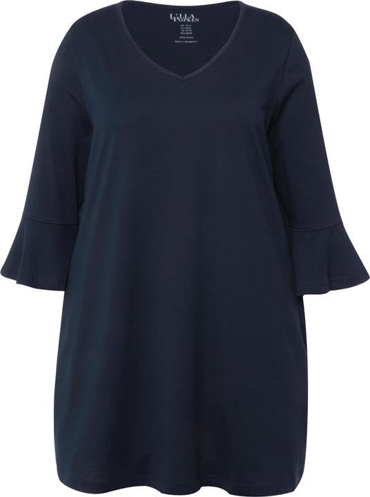 Produktbild Ulla Popken T-Shirt, A-Linie, Taschen, V-Ausschnitt, 3/4-Glockenärmel (58)