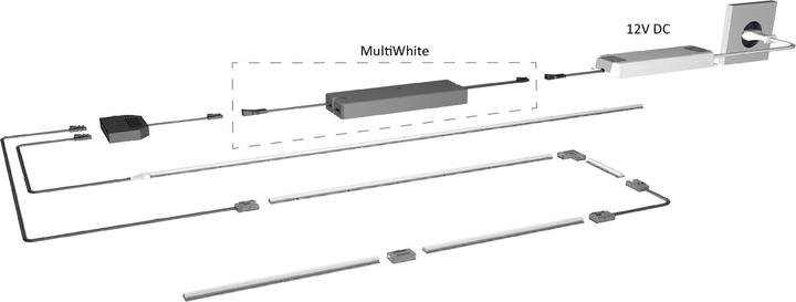 Produktbild Halemeier LED Bänder Versa Linear 1200 / 12 V MultiWhite (Warmweiss, 300 cm, Indoor)