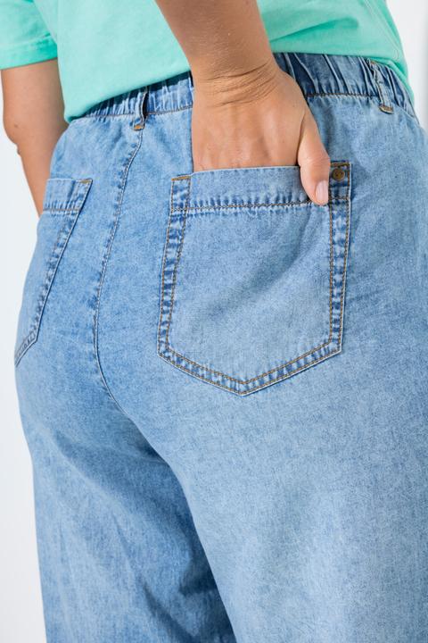 Produktbild Laurasøn Leichte Jeans, Wide-Leg, Elastikbund (44)