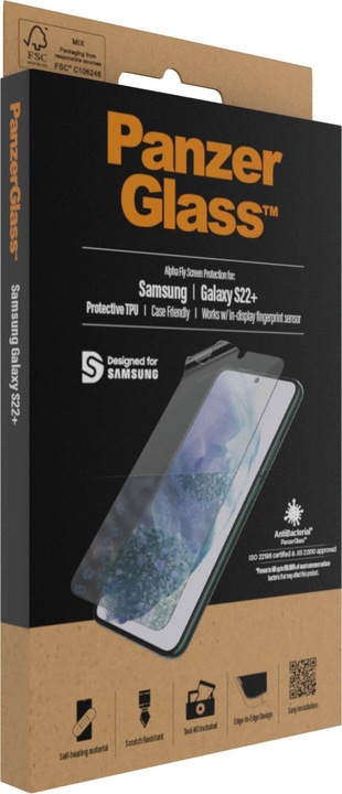 Actual product image PanzerGlass Case Friendly (1 Piece, Samsung Galaxy S22+)