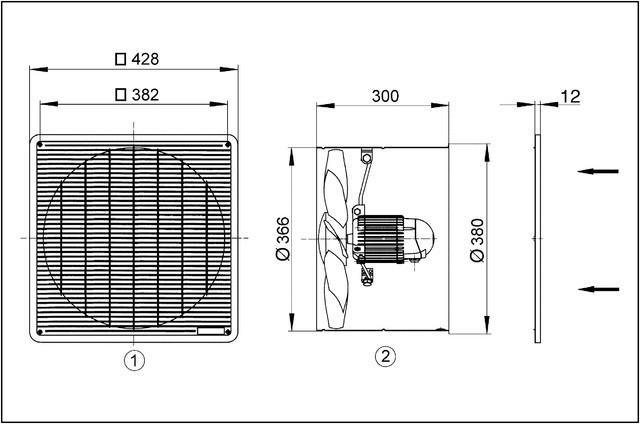 Produktbild Maico MAI DZF35/4B Axial-Wandventilator 400V INenn 0,3A IMax 0,38A
