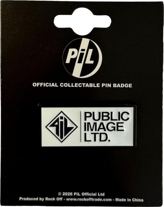 Actual product image Public Image Ltd Pin Stacked Logo Badge