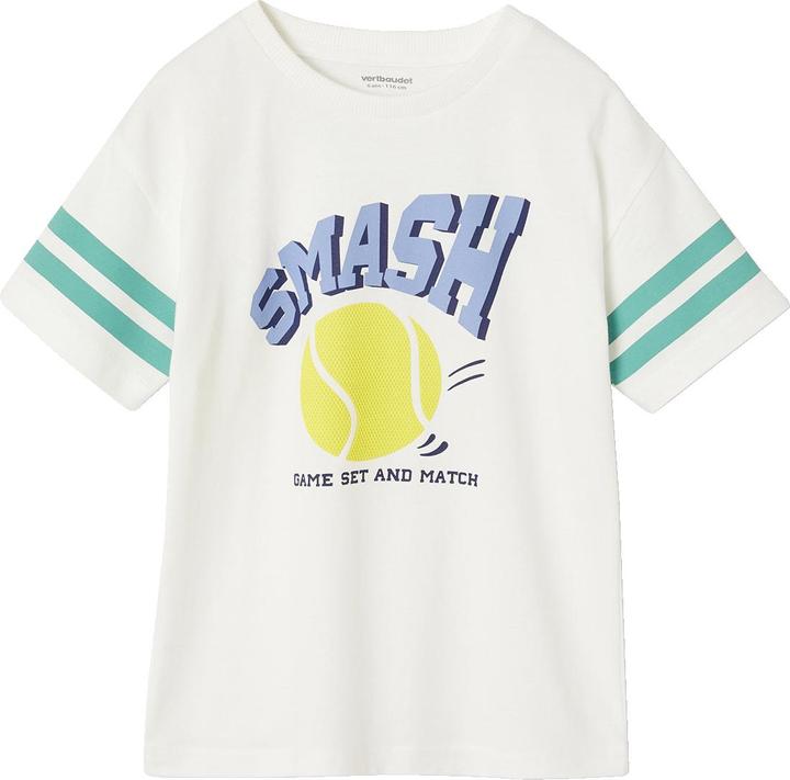 Vertbaudet Jungen Sport-T-Shirt mit Tennisprint und Recycling-Baumwolle
