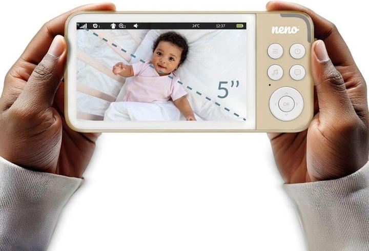 Produktbild Neno VEDO CREAM Elektronische Baby-Nanny mit drahtlosem Empfänger (Babyphone mit Kamera, 300 m)