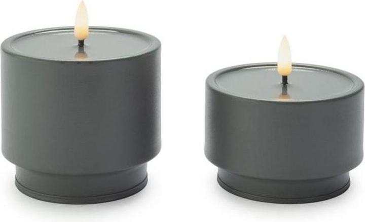 Produktbild STT Ambiente Candle Set grey (2 x)
