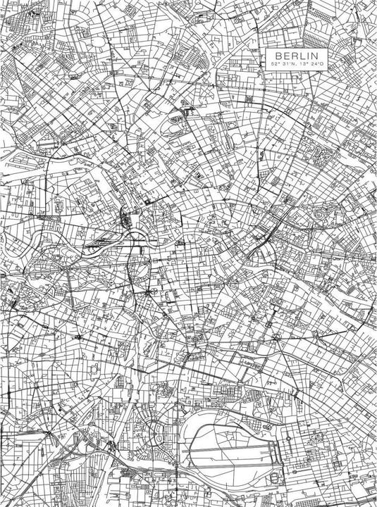 Image du produit Trenddeko Plan de la ville de Berlin (240 x 350 cm)