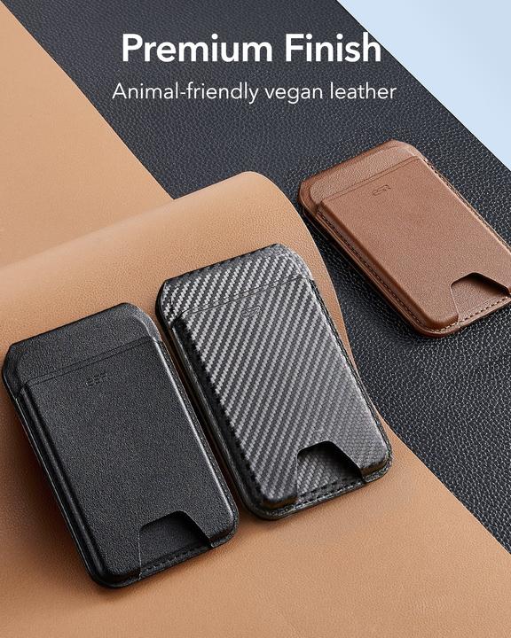 Actual product image ESR Classic Magnetic Wallet Stand, Caramel Brown