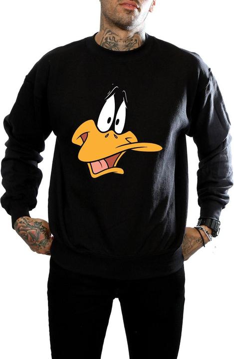 Produktbild Looney Tunes Mens Daffy Duck Face Cotton Sweatshirt (L)