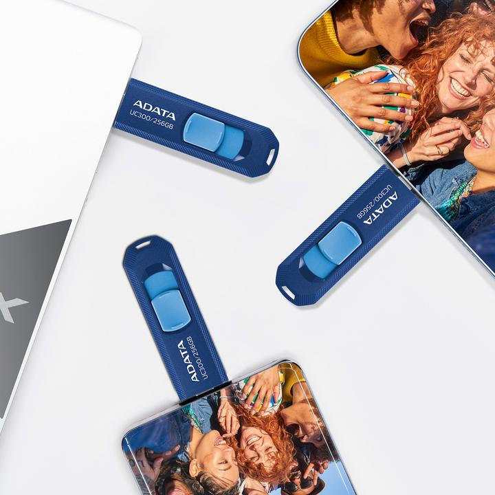 Produktbild Adata ACHO-UC300-32G-RNB/BL USB flash drive USB Type-C 3.2 Gen 1 (3.1 Gen 1) Blue (32 GB, USB-C)