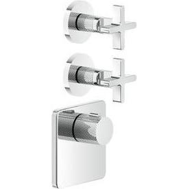 Gessi, Badarmatur, Inciso Wellness Fertigmontage-Set für 3/4 Hochleistungs Unterputz-Thermostat, vertikale Monta