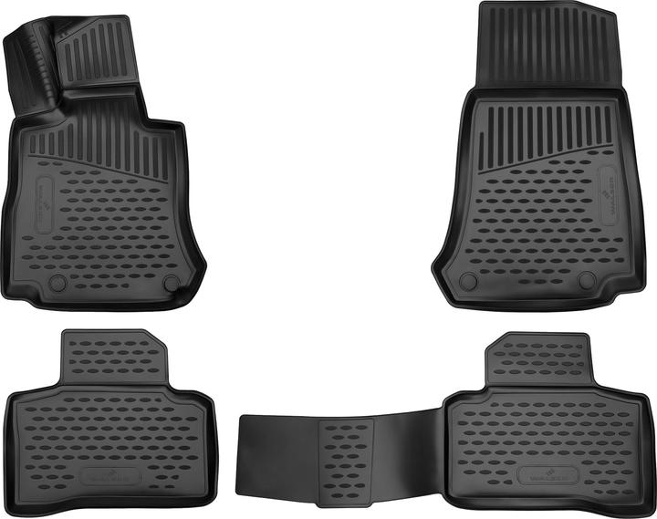 Walser XTR Rubber Mats compatible with Mercedes-Benz GLC / GLC Coupe 2015 - Today (2 front mats + 2 rear mats)