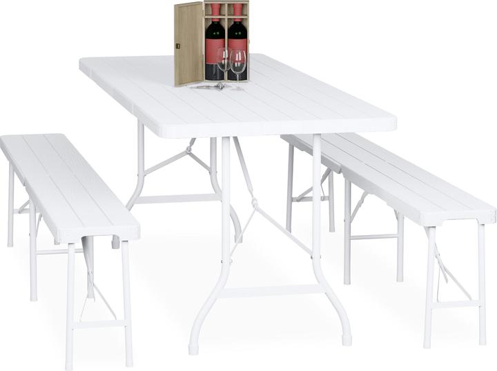 Produktbild Relaxdays 3-tlg. Bierzeltgarnitur (180 cm)