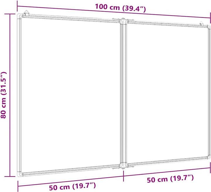 Image du produit vidaXL magnetisches Whiteboard (100 x 80 cm)