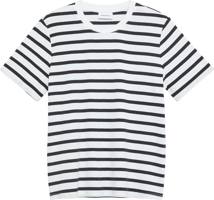 Produktbild Comma Gestreiftes Basic Fit T-Shirt (48)