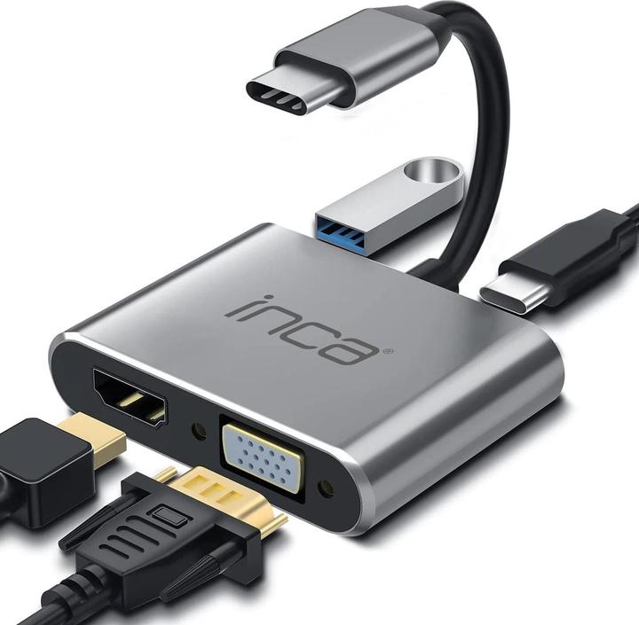 Produktbild Inca Adapter ITPC-06TX USB-C 4-in-1 (HDMI, USB 3.0, USB Typ-C, VGA)