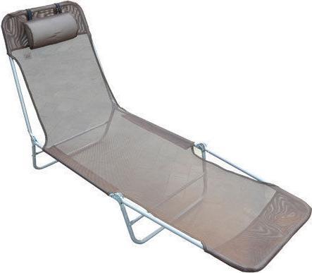 Actual product image Swisshandel24 Sun lounger Garden lounger Relax lounger Bath lounger Two-legged lounger 4 colours (brown) (182 cm)