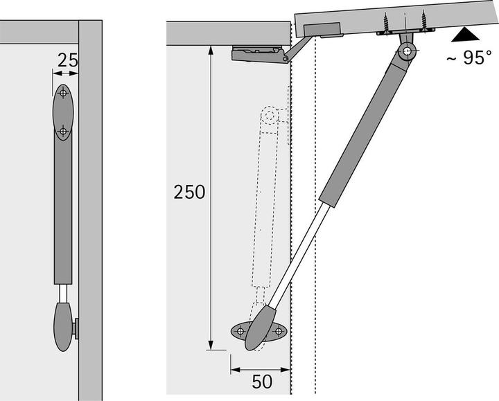 Immagine prodotto Hettich Klappenstütze Lift Basic