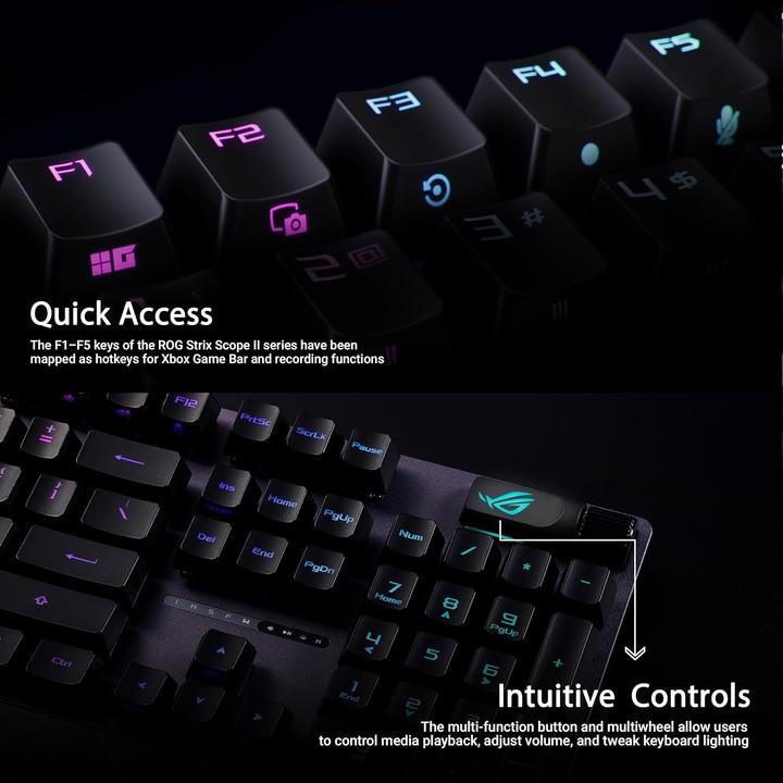 Produktbild ASUS Tastatur ROG STRIX SCOPE II RX RXRD franz. Layout (FR, Kabelgebunden)