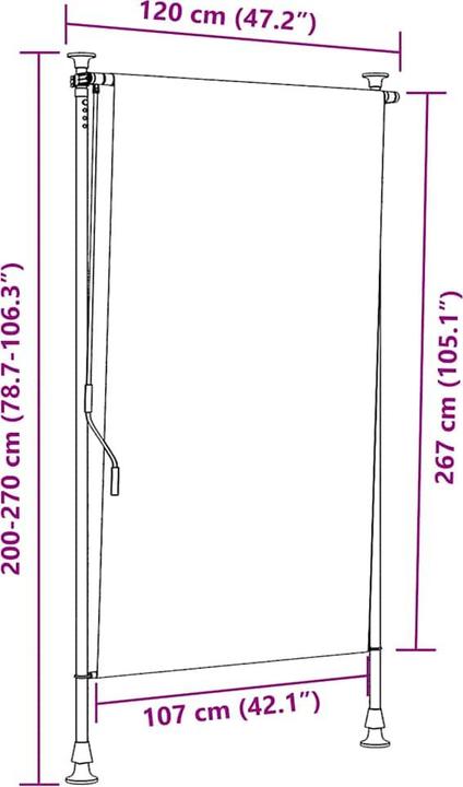 Produktbild vidaXL Aussenrollo (150 x 270 cm)