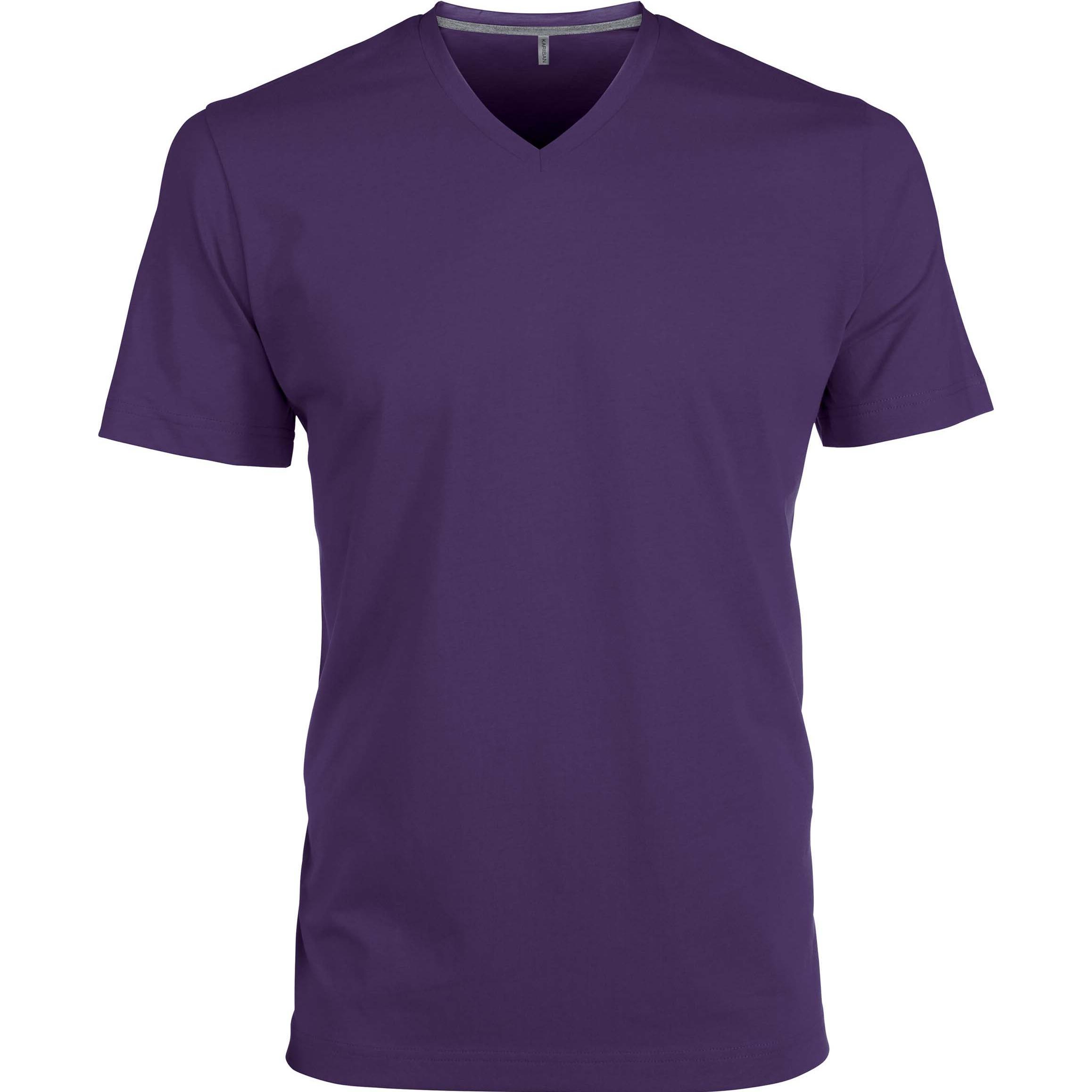 Kariban, Herren, Shirt, Col V, Violett, (XL)