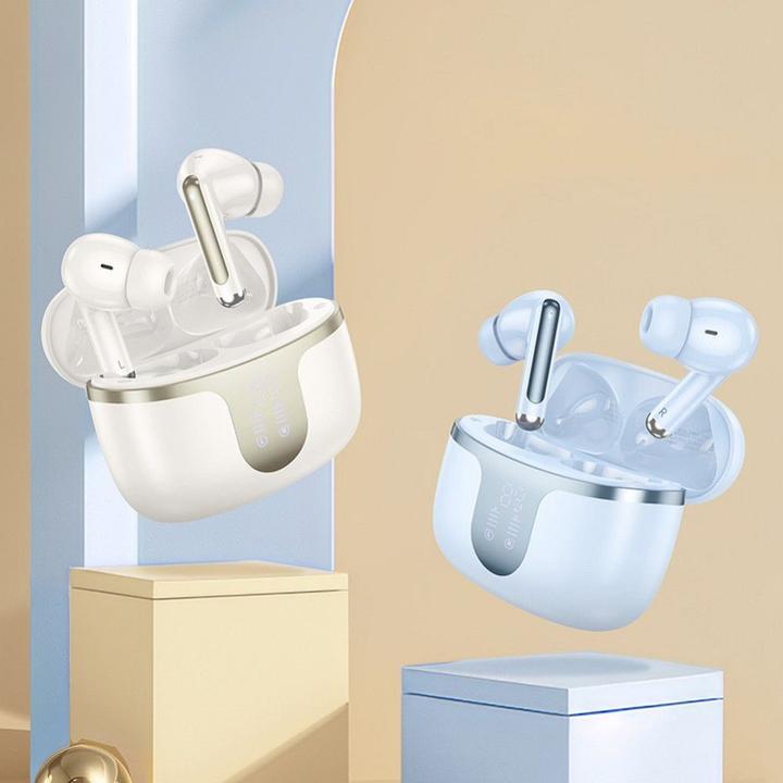 Image du produit Hoco Wireless headphones wireless earphones bluetooth TWS EQ10 milky white (7 h, Sans fil)