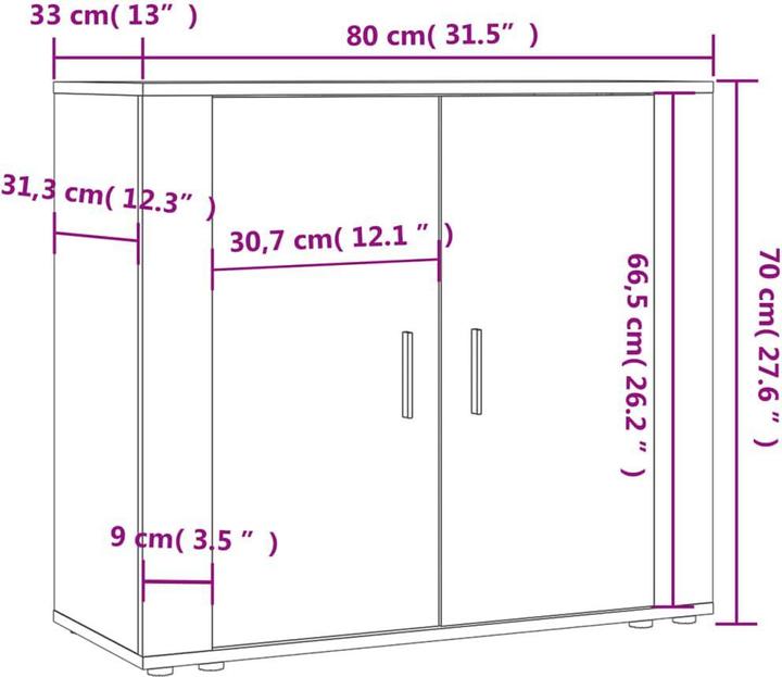 Produktbild VidaXL Antonia (80 x 33 x 70 cm)