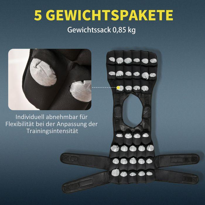 Image du produit Swisshandel24 Gilet de musculation 30 kg Gilet d'entraînement avec 35 sacs de poids Ajustable Entraînement de