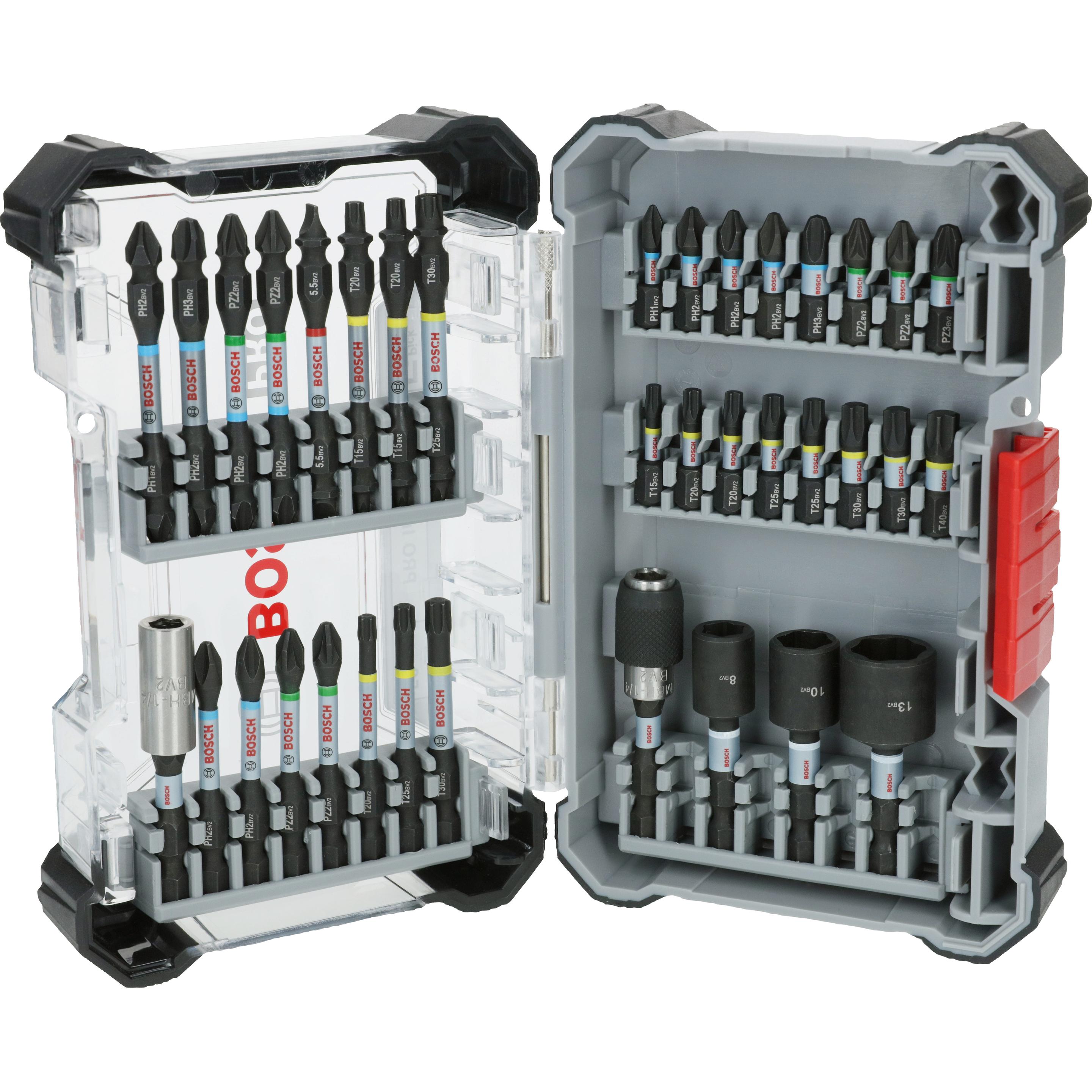 Bosch Professional Zubehör, Bits, PRO Impact Schrauberbit-Set, 36-tlg.