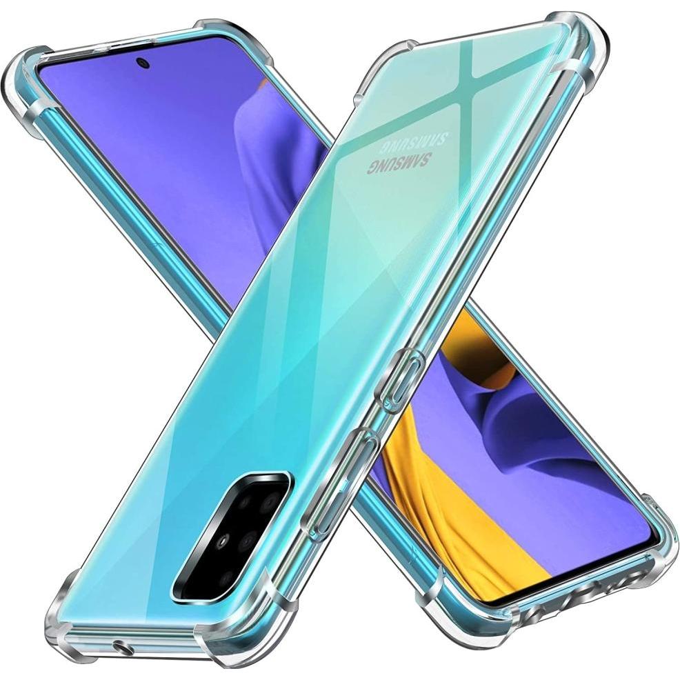 Screenguard Samsung Galaxy A51 4G Hülle Crystal Soft Airbag Bumper (Samsung Galaxy A51), Smartphone Hülle, Transparent