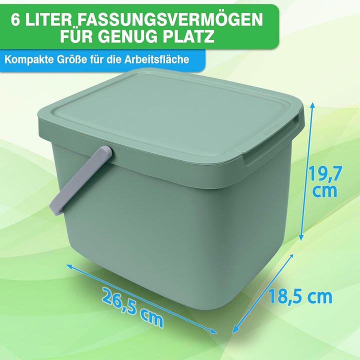 Produktbild YourCasa 2er-Set Bioabfallbehälter (6 l)