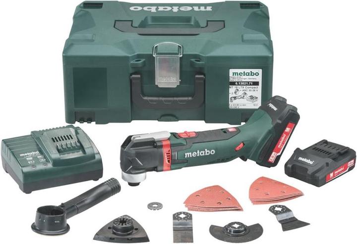 Produktbild Metabo Akku-Multitool MT 18 LTX Compact () MetaLoc 2x18V/2Ah Li-Ion + ASC 30-36 V