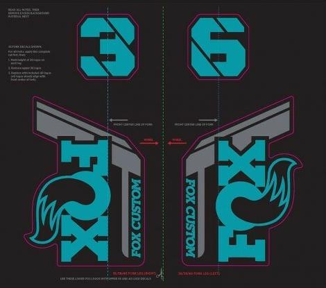 Produktbild Fox Decal 21 Custom Fork & Shock turquoise