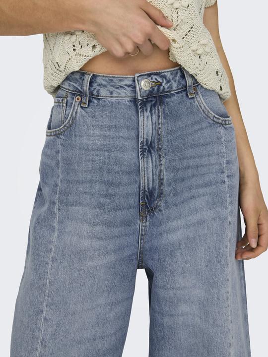 Produktbild Only Lockerer Sitz, verkürzt Hohe Taille Jeans Weit geschnitten jeans (W32/L32)