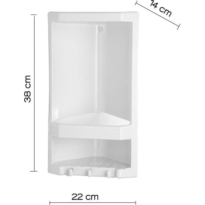 Thumbnail - Gedy, Badezimmerregal, CORNER SHELF JUNIOR 8079 02 WHITE