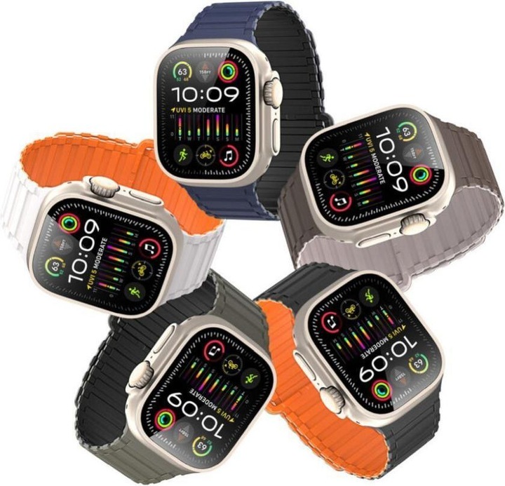 Actual product image Dux Ducis KJ bracelet (42 mm, 45 mm, 44 mm, 49 mm, Silicone, Apple Watch Ultra 2, Apple Watch Series 8, Apple Watch Ultra, Apple Watch Series 5, Apple Watch Series 7, Apple Watch Series 6, Apple Watch Series 3, Apple Watch Series 4, Apple Watch SE, Apple Watch Series 9)