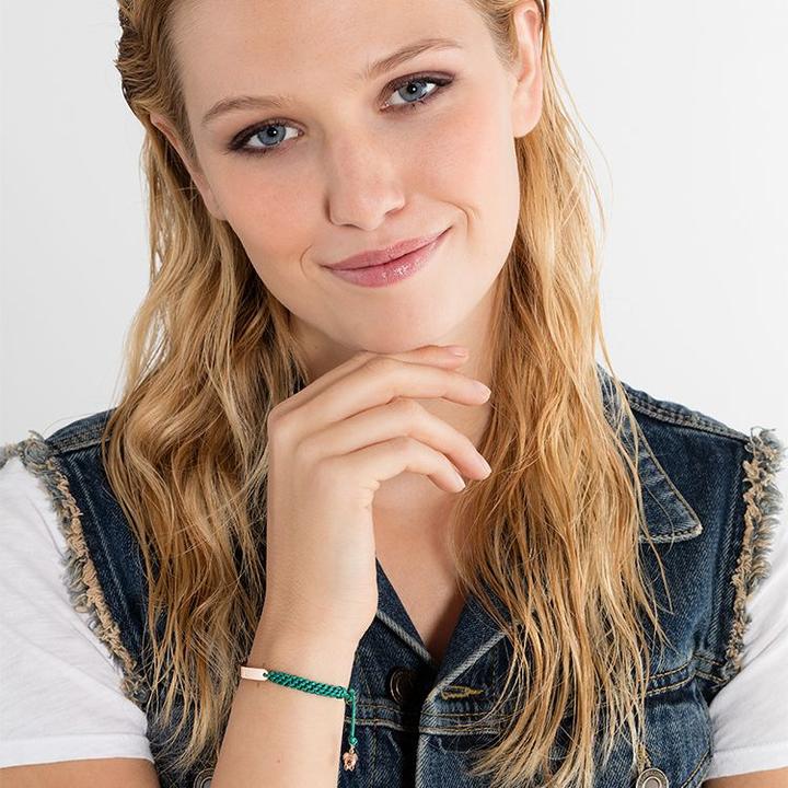 Actual product image Thomas Sabo Bracelet green turtle (21 cm, Plastic, Silver)