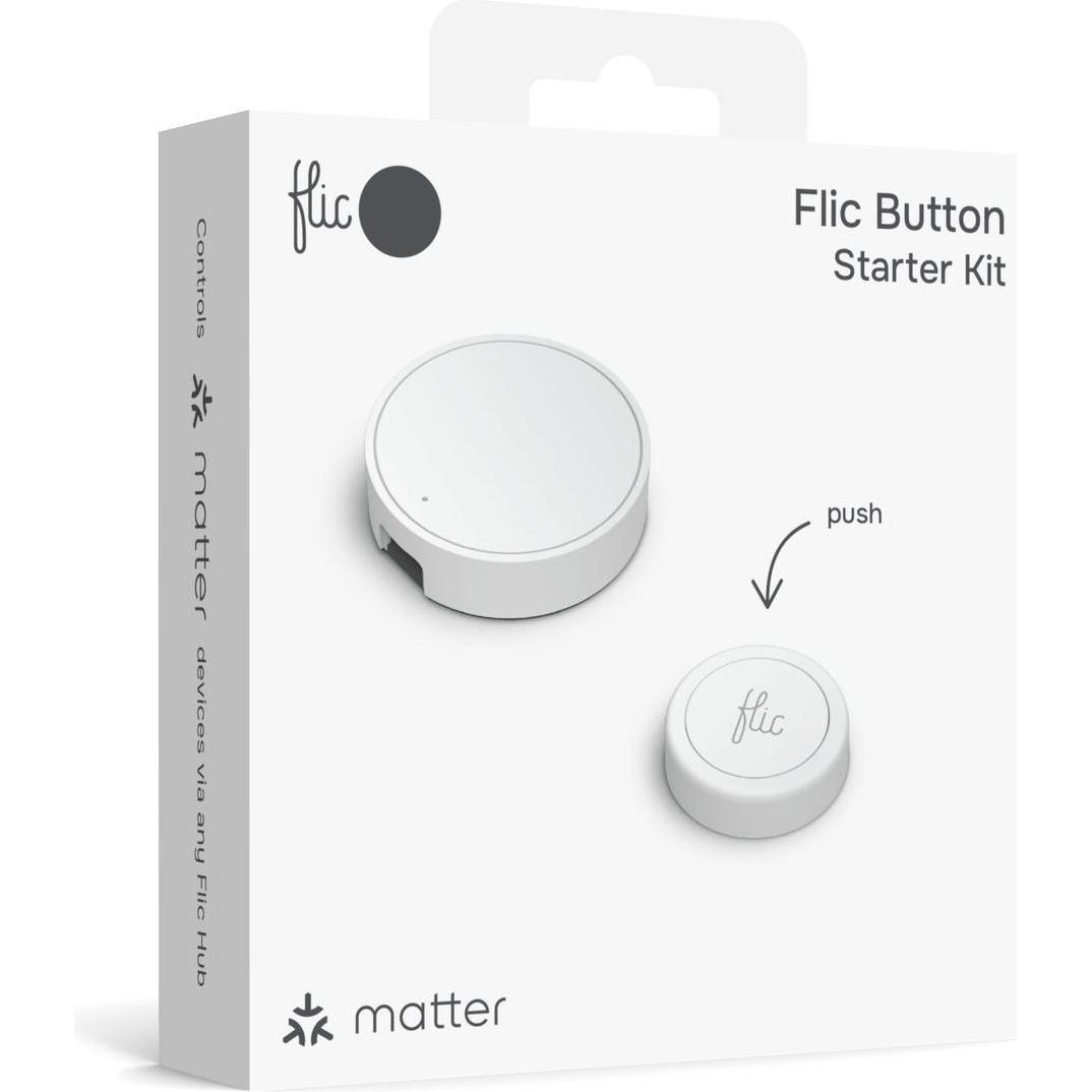 Flic Button Starter Kit, Smart Home Hub, Weiss