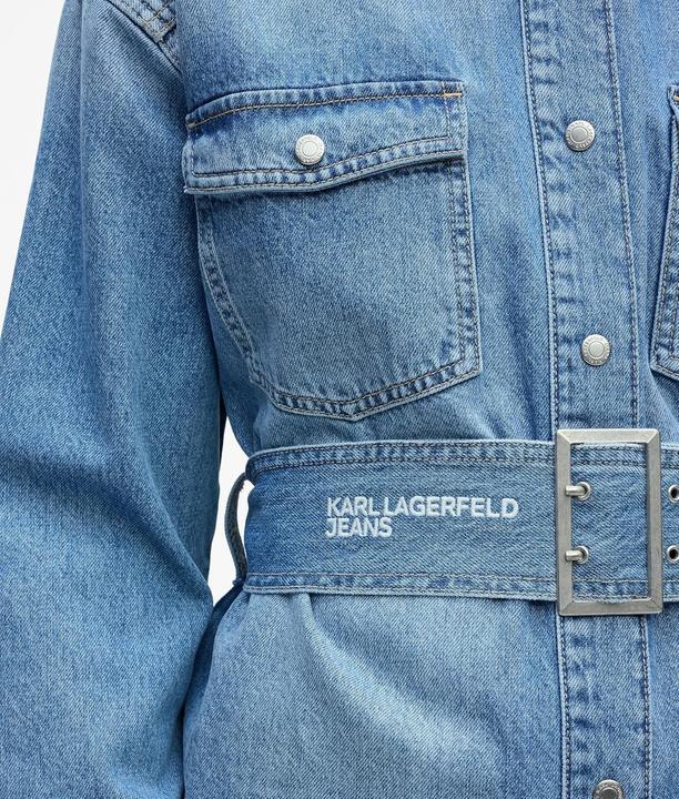 Immagine prodotto Karl Lagerfeld Camicia in denim rigido con cinturino e bottoni a pressione (S)