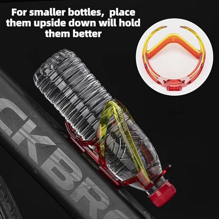 Actual product image Rockbros FK338 bicycle holder for water bottle - red and yellow